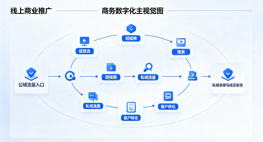 城厢区线上商业推广怎么做？全域流量闭环搭建与低成本转化实战指南